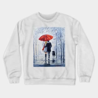 A romantic walk with a friend Crewneck Sweatshirt